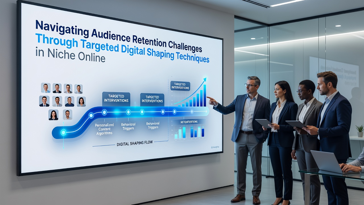 Chart showing audience retention improvements after targeted digital shaping in niche communities